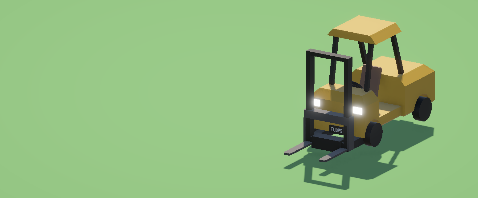 A Low-Poly Industrial Forklift